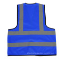 Blue ANSI Class 2 Economy Safety Vest Hi Visibility Reflective Safety Vest Waistcoat